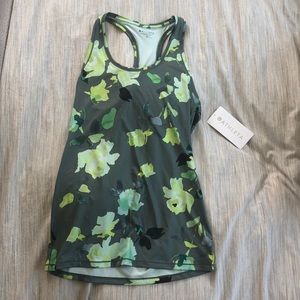 ATHLETA green flower print tank